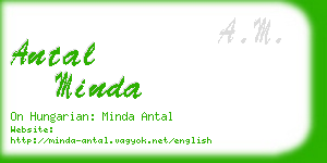 antal minda business card